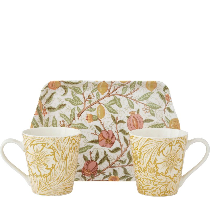 Spode Morris & Co kopp og brettsett 18 cl Fruits & Marigold