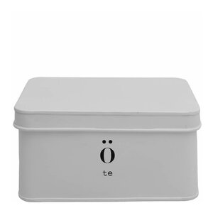 Sögne Home Emalje teboks 20x13x10 cm hvit