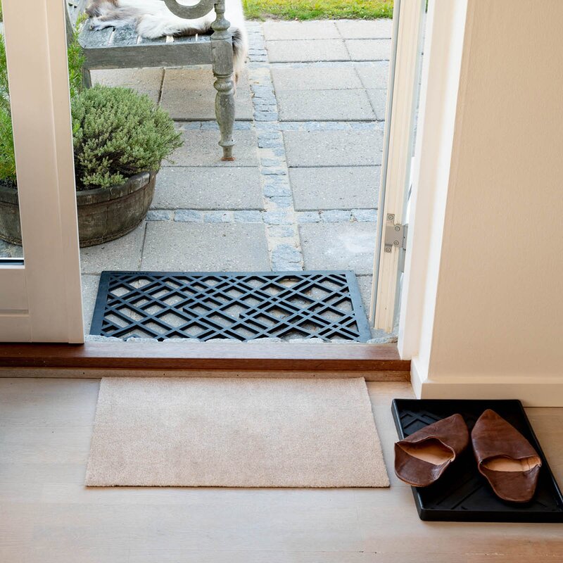 Tica Copenhagen Lines dørmatte gummi 75x45x1 cm svart