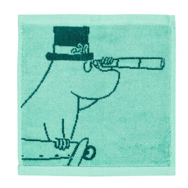 MoominArabia Mummi håndkle 25x25 cm Mummipappa blågrønn