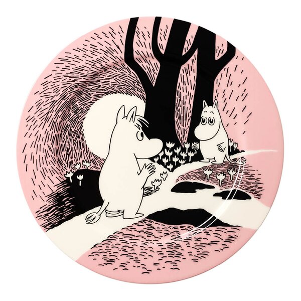 MoominArabia - Mummi serveringsfat 30 cm Kjærlighet rosa 30 år