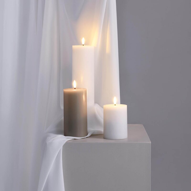 Moods & More Kubbelys LED 7,4x10 cm silk hvit