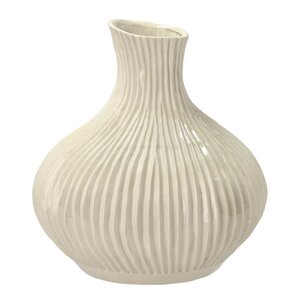 Villa Collection Eik vase 27x28 cm krem