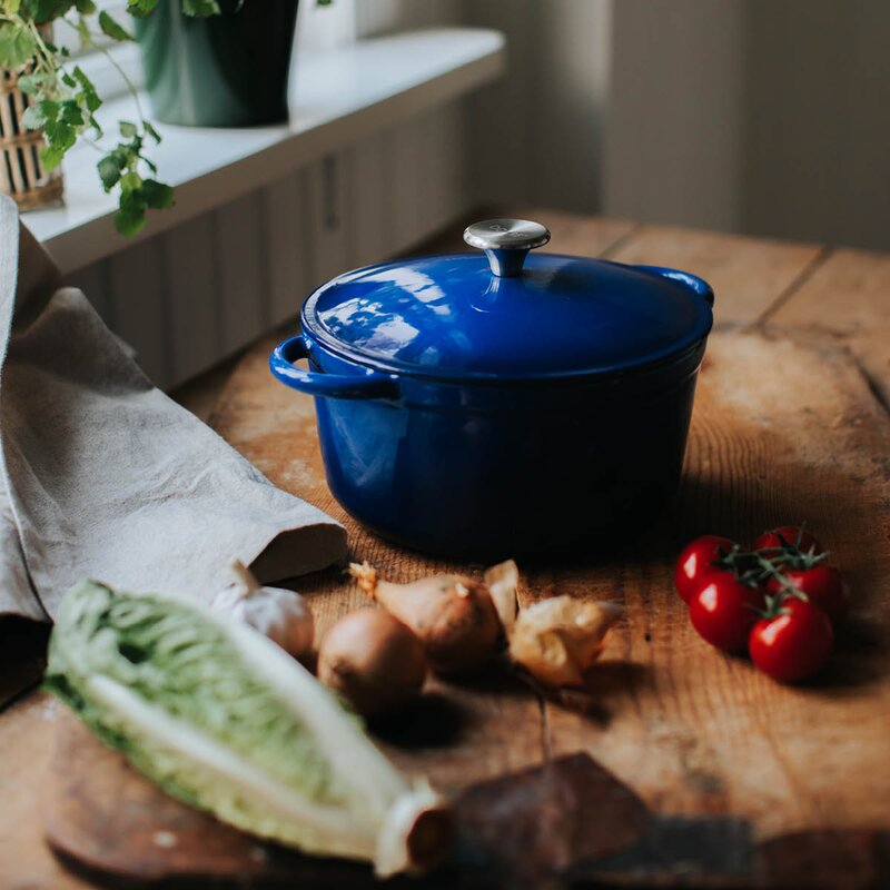 Dorre Gretl støpejernsgryte rund 24 cm 4L blå