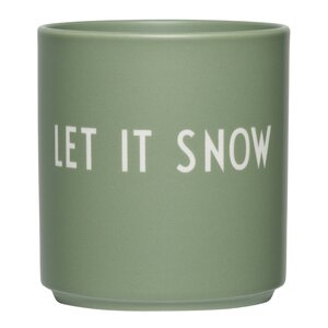 Design Letters Favourite kopp LET IT SNOW 25 cl green