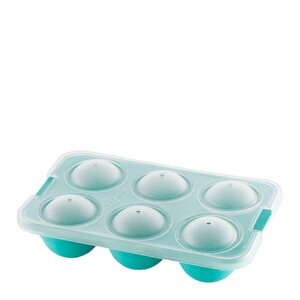 Lékué XL isform med lokk for 8 store isballer turkis