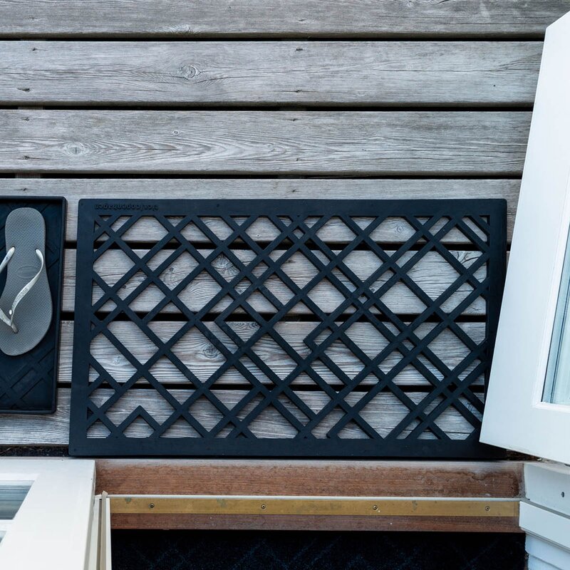 Tica Copenhagen Lines dørmatte gummi 75x45x1 cm svart