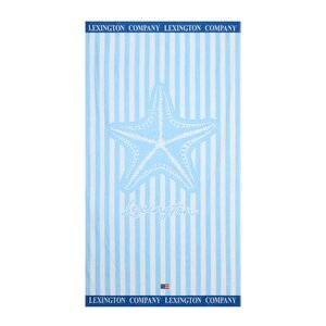 Lexington Strandhåndkle 180x100 cm velur/frotté blå/hvit