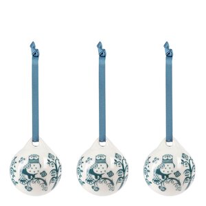 iittala Taika dekorasjon 5 cm 3 stk stålblå