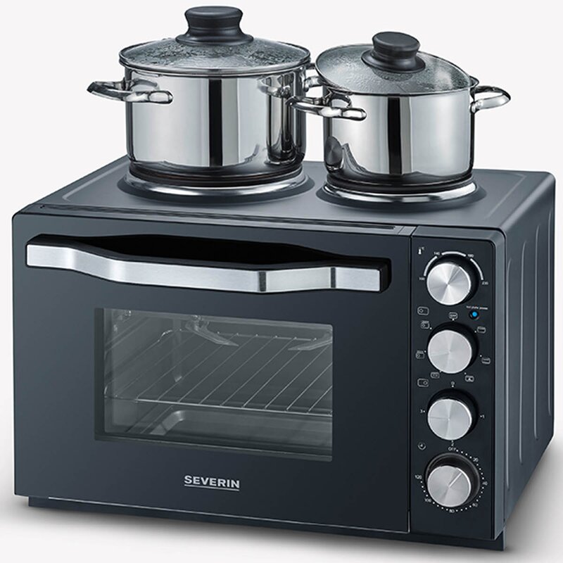 Severin Elektrisk ovn med 2 plater TO2074 30L 2500W svart