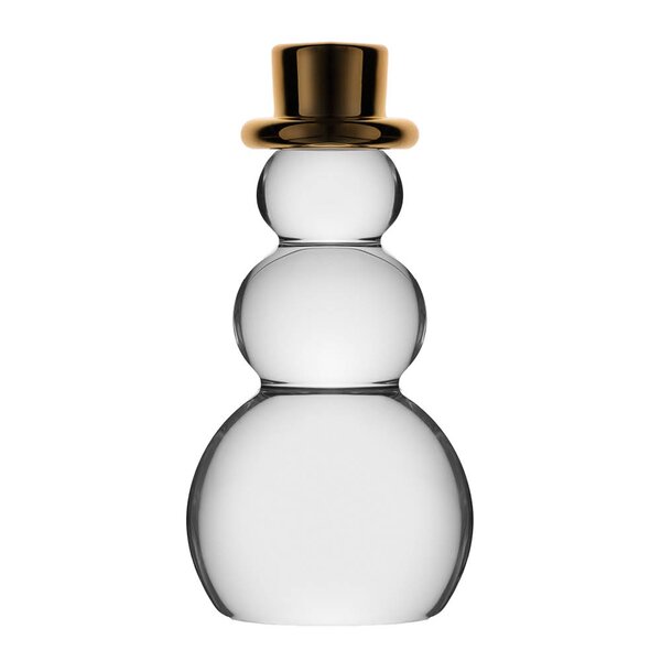 Magnor Snømann dekorasjonsfigur 11 cm gullhatt