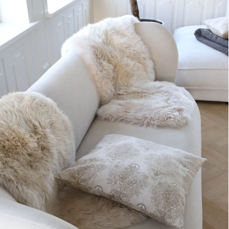 Natures Collection Saueskinn new zealand lang ull 100 cm linen