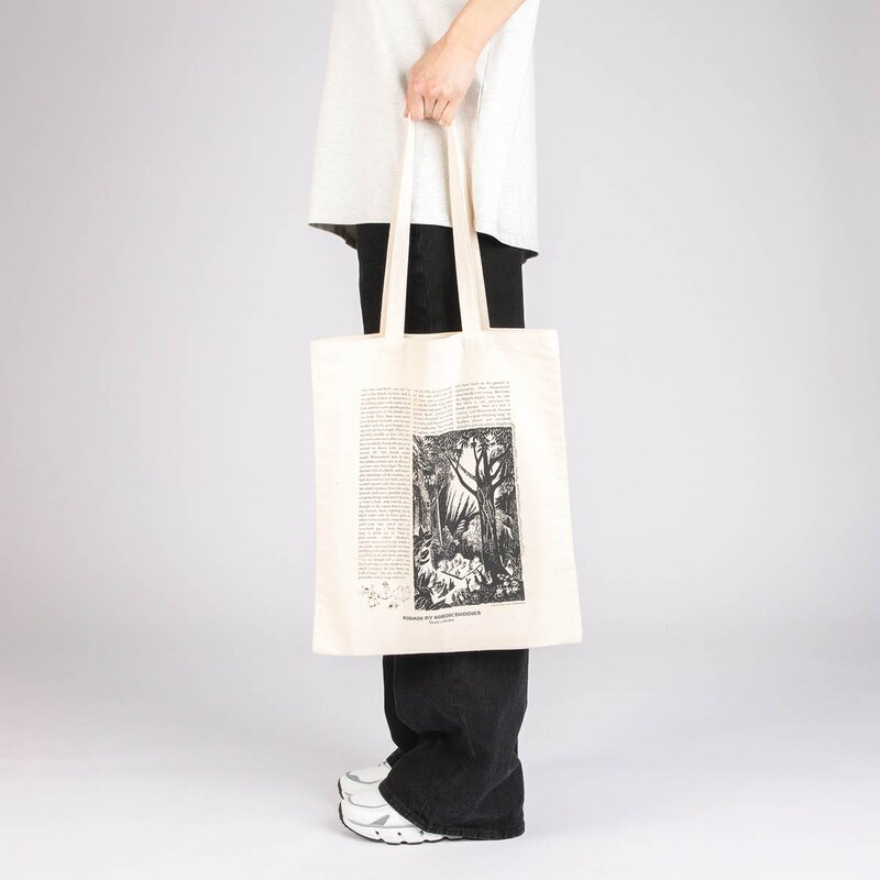 Nordicbuddies Mummi Novels handlenett 38,5x42 cm Kometen naturhvit