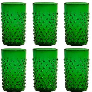 Klimchi Hobnail glass 20 cl 6 stk dark green 