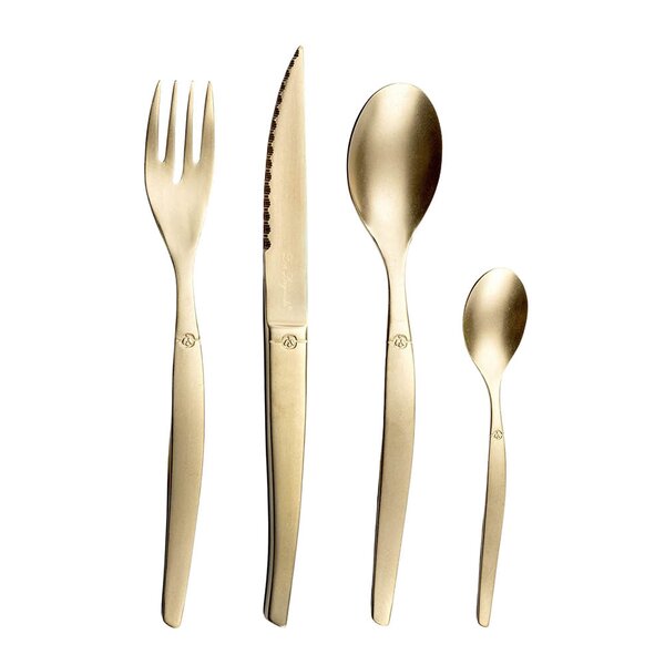 Lou Laguiole Jet bestikksett 16 deler champagne