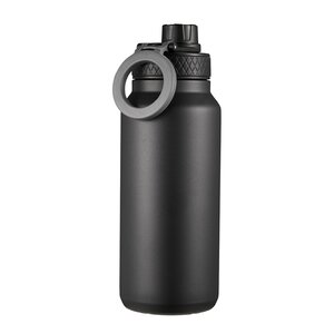 Dorre Flory flaske dobbeltvegget 0,9L med mobilholder og magnet svart/grå