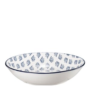 Stiernholm Sakura dyp tallerken 20 cm 80 cl hvit/blå