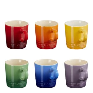 Le Creuset Rainbow espressokrus 10 cl 6 stk 