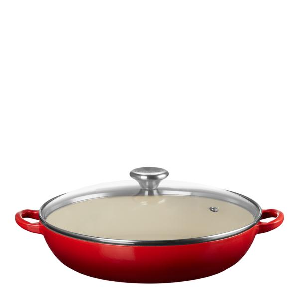 Le Creuset Buffetgryte med glasslokk 3,5L/30 cm cerise
