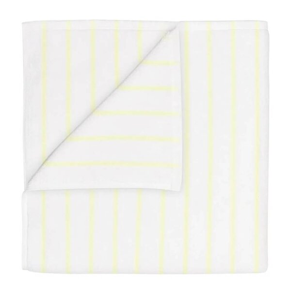 Blomus Arto badehåndkle 140x70 cm hvit/gul tynne striper