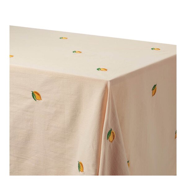Midnatt Lemon bordduk 250x145 cm beige/gul