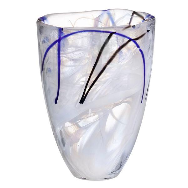 Kosta Boda Contrast vase 20 cm hvit