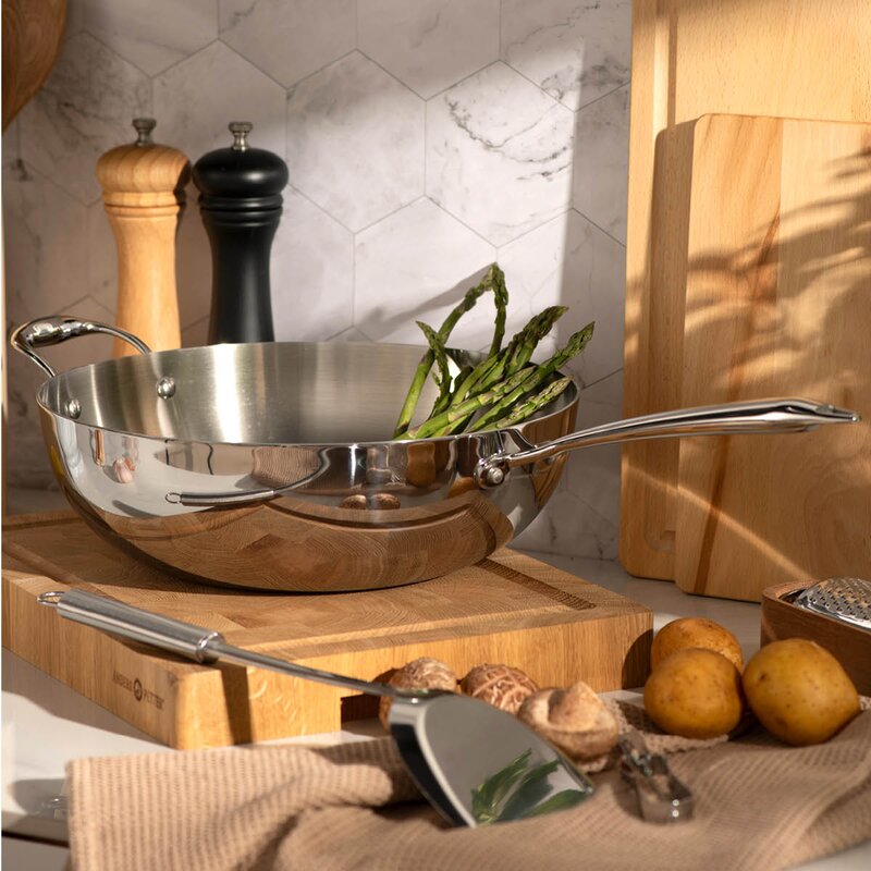 Anders Petter Classic wokpanne 30 cm blank/børstet