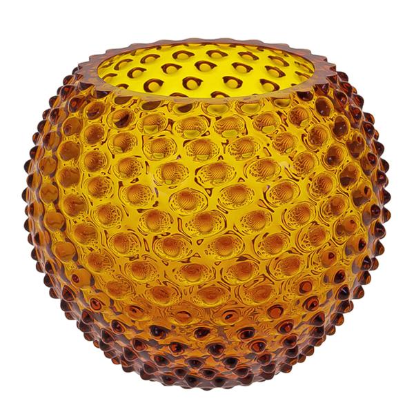 Klimchi Hobnail vase 18 cm amber