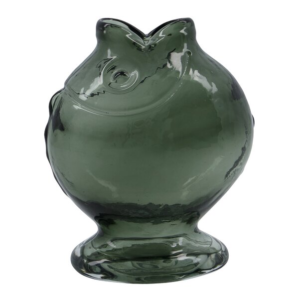 House Doctor Fish vase 17,5 cm røkt grå