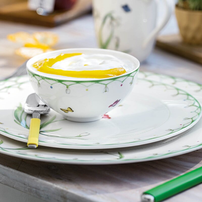 Villeroy & Boch Colourful Spring skål 11 cm hvit/grønn