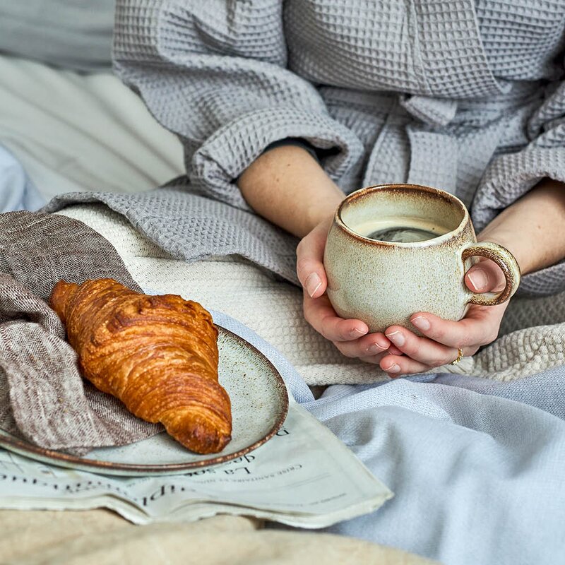 Bloomingville Sandrine frokostservise sett 12 deler natur