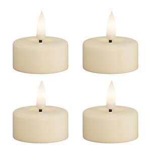 DeluxeHomeart LED telys 3,5 x 4 cm 4 stk krem
