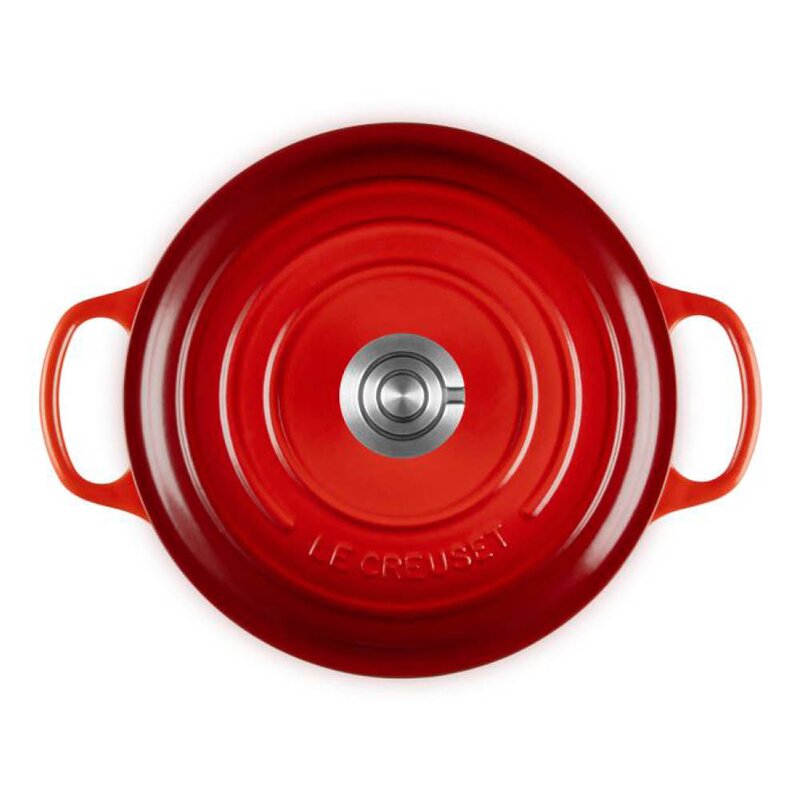 Le Creuset Signature støpejernsgryte rund 4,2L 24 cm cerise/crucible knob