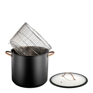Modern House Black Copper gryte m/dampkurv 18L svart/kobber