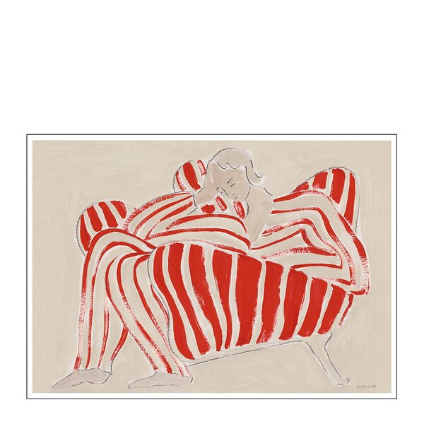 Poster & Frame The Poster Club x Sofia Lind poster 50x70 cm red chair