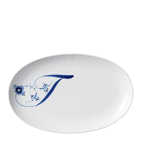 Royal Copenhagen Alfabet tallerken oval T 23 cm