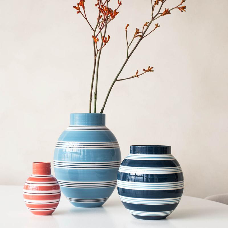 Kähler Omaggio Nuovo vase 20,5 cm mørk blå