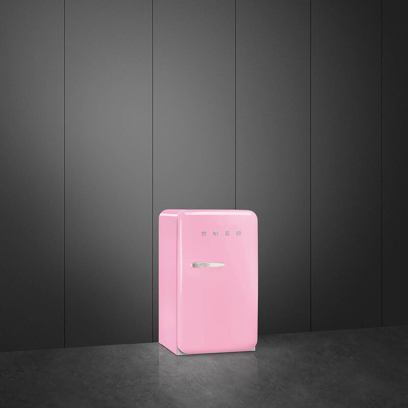 SMEG Kjøleskap med fryser FAB10 høyrehengslet rosa