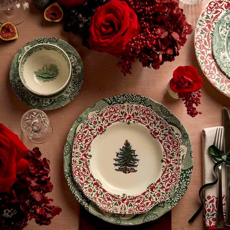 Spode Christmas Tree Yuletide Scalloped tallerken 20 cm