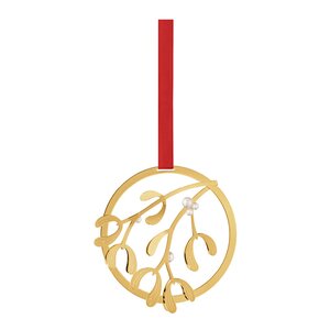 Georg Jensen Juleuro misteltein 9,5 cm gull