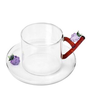 Ichendorf Milano Fruits & flowers tekopp med fat 30 cl bjørnebær