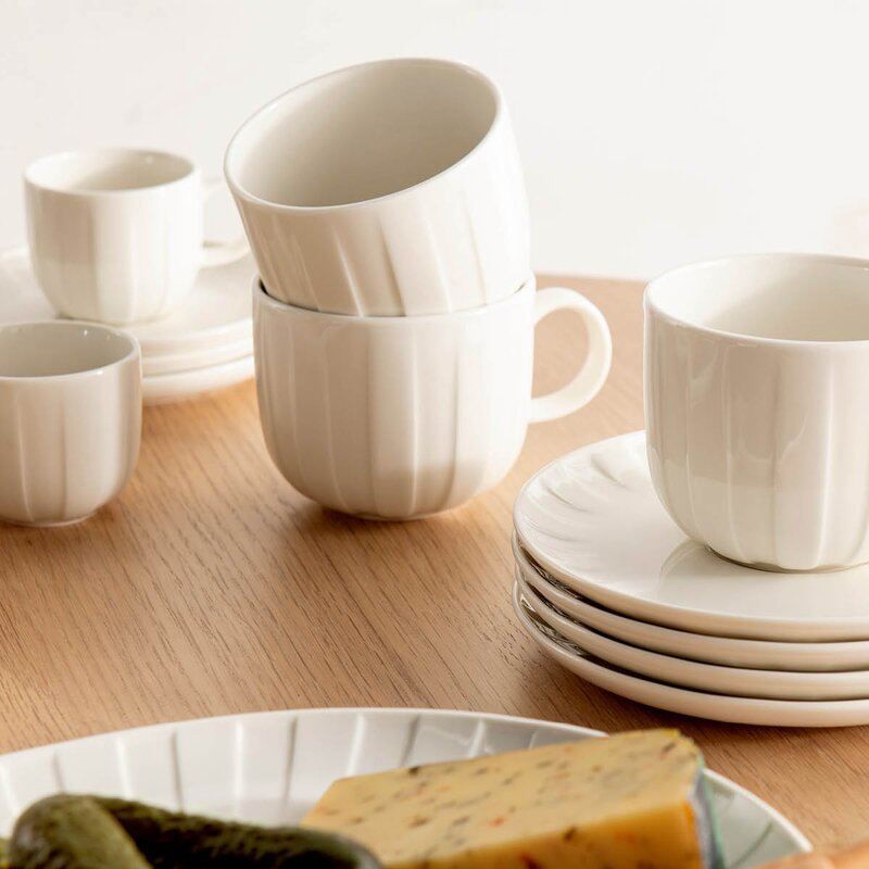 Stiernholm Senja kopp m/skål 29 cl hvit