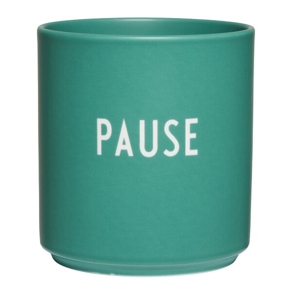 Design Letters Favourite kopp PAUSE 25 cl antique green