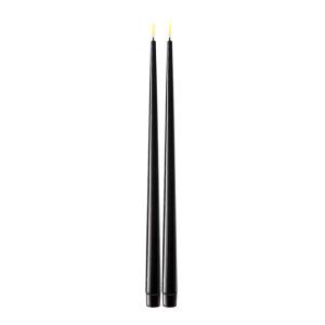 DeluxeHomeart LED shiny dinner 2x28 cm svart