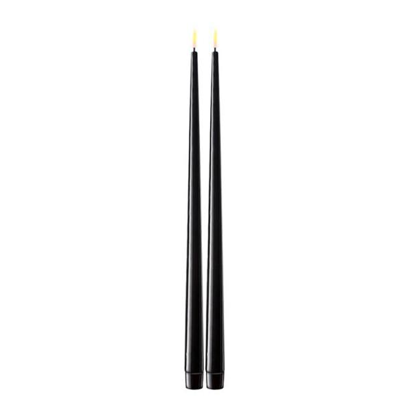 DeluxeHomeart LED shiny dinner 2x28 cm svart