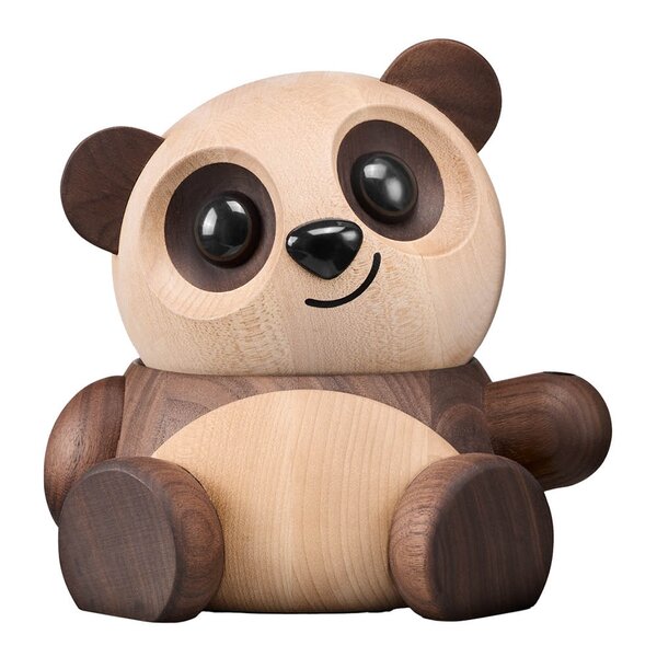 FableWood Bao Bao panda trefigur 16 cm ask/valnøtt