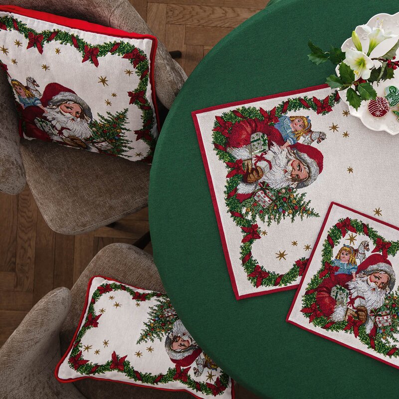 Villeroy & Boch Toys Fantasy Gobelin vendbar pute santa 48x32 cm