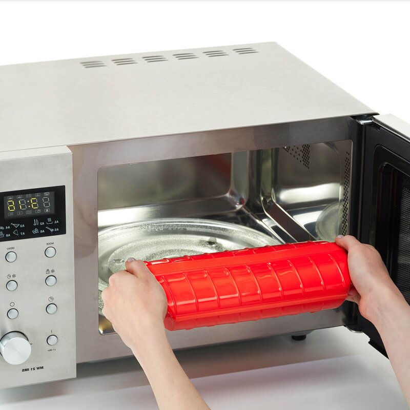 Lékué Dampkoker for mikrobølgeovn 1–2 porsjoner rød