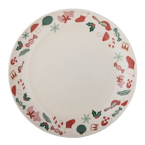 Bloomingville Yule serveringsfat rund 28 cm julemotiv