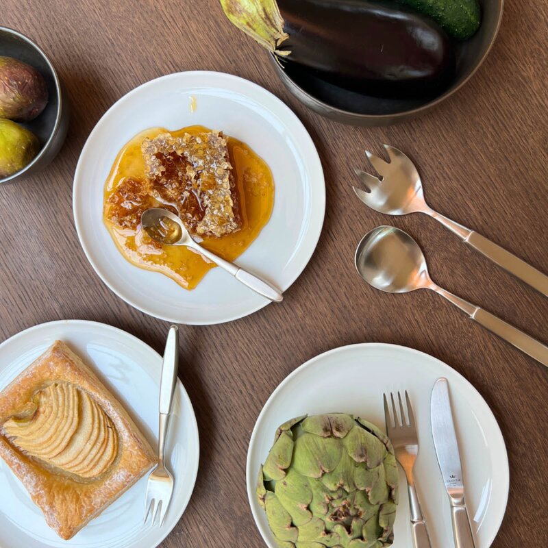 Skaugum Dessertskje 17 cm 6 stk børstet stål